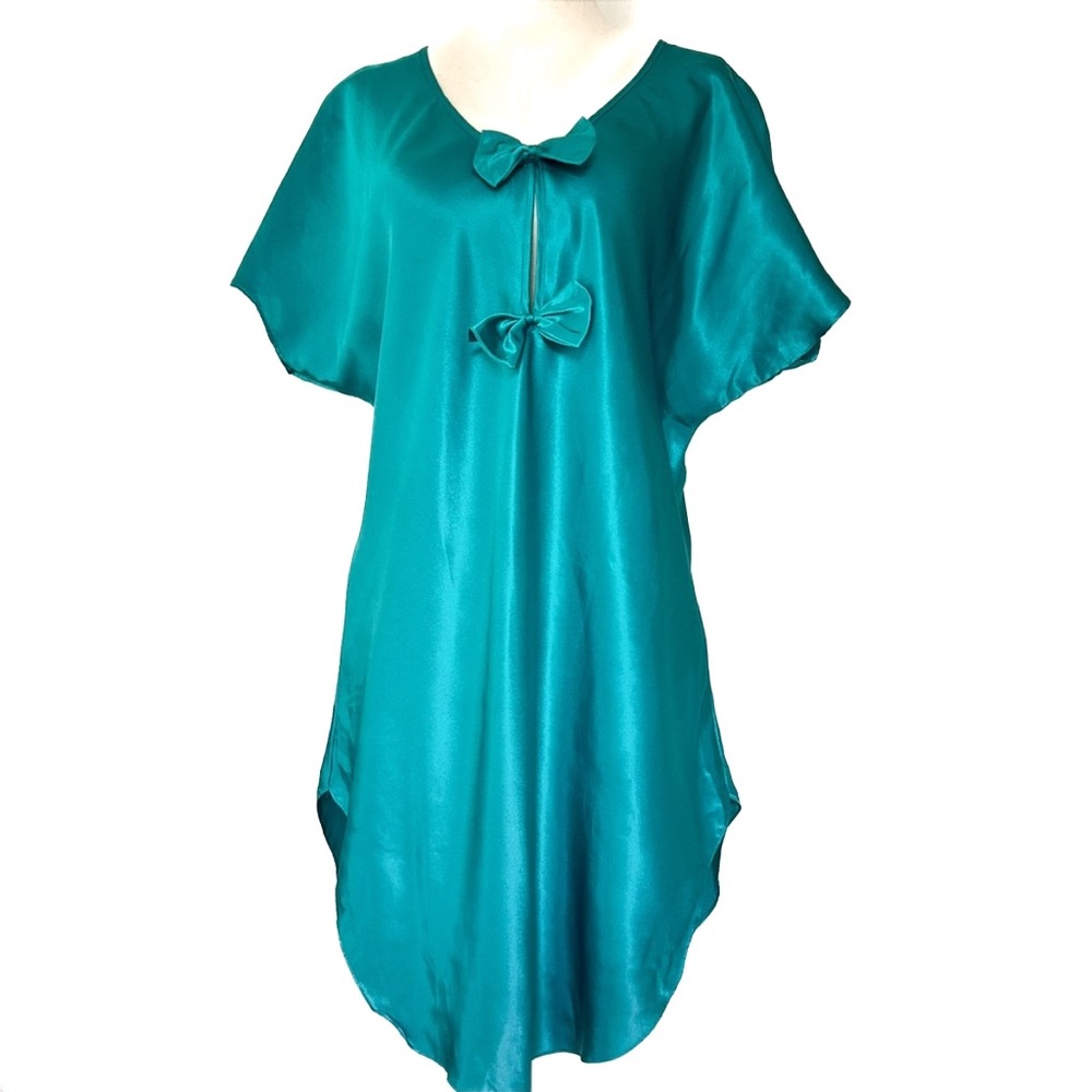 VINTAGE Satin Intimates Night Gown with Bows